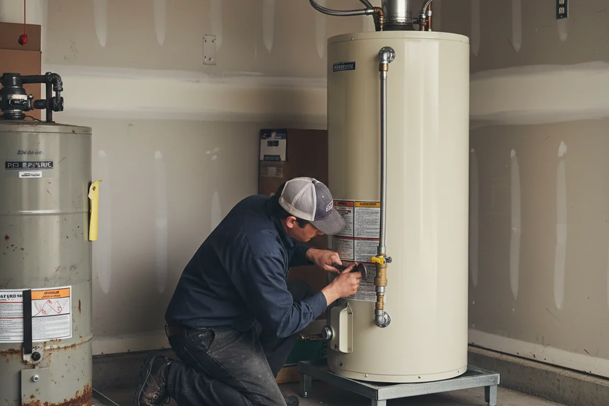 Water heater and shutoff valve replacement in Wolf Lake